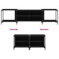 vidaXL Mueble de TV madera de ingeniería negro 203x37x50 cm