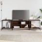 vidaXL Mueble de TV madera de ingeniería marrón roble 203x37x50 cm