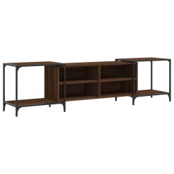 vidaXL Mueble de TV madera de ingeniería marrón roble 203x37x50 cm