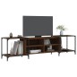 vidaXL Mueble de TV madera de ingeniería marrón roble 203x37x50 cm