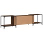 vidaXL Mueble de TV madera de ingeniería marrón roble 203x37x50 cm