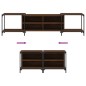 vidaXL Mueble de TV madera de ingeniería marrón roble 203x37x50 cm