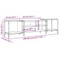 vidaXL Mueble de TV madera de ingeniería marrón roble 203x37x50 cm