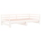 vidaXL Sofá cama nido madera maciza de pino blanco 80x200 cm vidaXL Sofá cama nido madera maciza de pino blanco 80x200 cm