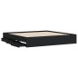 vidaXL Estructura cama con cajones madera ingeniería negra 180x200 cm