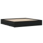 vidaXL Estructura cama con cajones madera ingeniería negra 180x200 cm