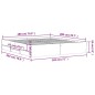 vidaXL Estructura cama con cajones madera ingeniería negra 180x200 cm