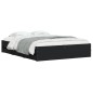 vidaXL Cama con cajones madera de ingeniería negro 140x190 cm vidaXL Cama con cajones madera de ingeniería negro 140x190 cm