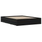vidaXL Cama con cajones madera de ingeniería negro 140x190 cm vidaXL Cama con cajones madera de ingeniería negro 140x190 cm