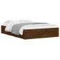vidaXL Cama con cajones madera de ingeniería marrón roble 120x190 cm vidaXL Cama con cajones madera de ingeniería marrón roble 120x190 cm