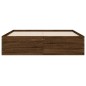 vidaXL Cama con cajones madera de ingeniería marrón roble 120x190 cm vidaXL Cama con cajones madera de ingeniería marrón roble 120x190 cm