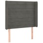 vidaXL Cabecero con LED de terciopelo gris oscuro 103x16x118/128 cm vidaXL Cabecero con LED de terciopelo gris oscuro 103x16x118/128 cm