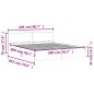 vidaXL Estructura de cama con cabecero roble ahumado 200x200cm vidaXL Estructura de cama con cabecero roble ahumado 200x200cm