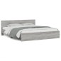 vidaXL Estructura de cama con cabecero gris Sonoma 180x200 cm vidaXL Estructura de cama con cabecero gris Sonoma 180x200 cm