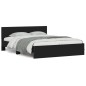 vidaXL Estructura de cama con cabecero negra 140x200 cm vidaXL Estructura de cama con cabecero negra 140x200 cm