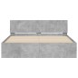 vidaXL Estructura de cama con cabecero gris hormigón 140x200 cm