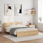 vidaXL Estructura de cama con cabecero roble Sonoma 140x190 cm