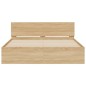 vidaXL Estructura de cama con cabecero roble Sonoma 140x190 cm
