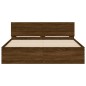 vidaXL Estructura de cama con cabecero marrón roble 140x190 cm vidaXL Estructura de cama con cabecero marrón roble 140x190 cm