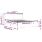 vidaXL Estructura de cama con cabecero marrón roble 140x190 cm vidaXL Estructura de cama con cabecero marrón roble 140x190 cm