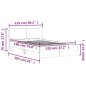 vidaXL Estructura de cama con cabecero marrón roble 120x190 cm vidaXL Estructura de cama con cabecero marrón roble 120x190 cm