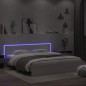 vidaXL Estructura de cama con cabecero y luces LED blanca 200x200 cm vidaXL Estructura de cama con cabecero y luces LED blanca 200x200 cm