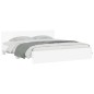 vidaXL Estructura de cama con cabecero y luces LED blanca 200x200 cm vidaXL Estructura de cama con cabecero y luces LED blanca 200x200 cm