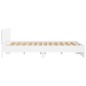 vidaXL Estructura de cama con cabecero y luces LED blanca 200x200 cm vidaXL Estructura de cama con cabecero y luces LED blanca 200x200 cm