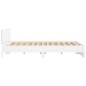 vidaXL Estructura de cama cabecero y luces LED blanca 180x200 cm