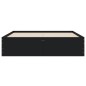 vidaXL Cama con cajones madera de ingeniería negro 120x190 cm
