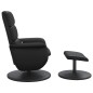 vidaXL Sillón reclinable masaje con reposapiés cuero sintético negro vidaXL Sillón reclinable masaje con reposapiés cuero sintético negro