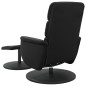 vidaXL Sillón reclinable masaje con reposapiés cuero sintético negro vidaXL Sillón reclinable masaje con reposapiés cuero sintético negro