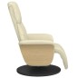 vidaXL Sillón reclinable con reposapiés cuero sintético color crema vidaXL Sillón reclinable con reposapiés cuero sintético color crema