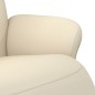 vidaXL Sillón reclinable con reposapiés cuero sintético color crema vidaXL Sillón reclinable con reposapiés cuero sintético color crema