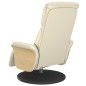 vidaXL Sillón reclinable masaje con reposapiés cuero sintético crema vidaXL Sillón reclinable masaje con reposapiés cuero sintético crema