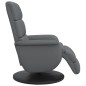 vidaXL Sillón reclinable con reposapiés cuero sintético gris vidaXL Sillón reclinable con reposapiés cuero sintético gris