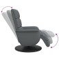vidaXL Sillón reclinable con reposapiés cuero sintético gris vidaXL Sillón reclinable con reposapiés cuero sintético gris