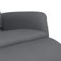 vidaXL Sillón reclinable con reposapiés cuero sintético gris vidaXL Sillón reclinable con reposapiés cuero sintético gris