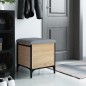 vidaXL Banco con almacenaje madera ingeniería roble Sonoma 42x42x45 cm vidaXL Banco con almacenaje madera ingeniería roble Sonoma 42x42x45 cm