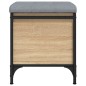 vidaXL Banco con almacenaje madera ingeniería roble Sonoma 42x42x45 cm vidaXL Banco con almacenaje madera ingeniería roble Sonoma 42x42x45 cm
