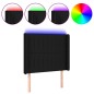 vidaXL Cabecero con LED de tela negro 103x16x118/128 cm vidaXL Cabecero con LED de tela negro 103x16x118/128 cm
