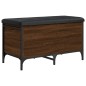vidaXL Banco con almacenaje madera ingeniería roble marrón 82x42x45 cm vidaXL Banco con almacenaje madera ingeniería roble marrón 82x42x45 cm