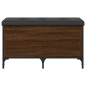 vidaXL Banco con almacenaje madera ingeniería roble marrón 82x42x45 cm vidaXL Banco con almacenaje madera ingeniería roble marrón 82x42x45 cm