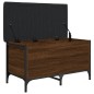 vidaXL Banco con almacenaje madera ingeniería roble marrón 82x42x45 cm vidaXL Banco con almacenaje madera ingeniería roble marrón 82x42x45 cm