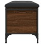 vidaXL Banco con almacenaje madera ingeniería roble marrón 82x42x45 cm vidaXL Banco con almacenaje madera ingeniería roble marrón 82x42x45 cm