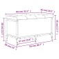 vidaXL Banco con almacenaje madera ingeniería roble marrón 82x42x45 cm vidaXL Banco con almacenaje madera ingeniería roble marrón 82x42x45 cm