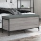 vidaXL Banco con almacenaje madera ingeniería gris Sonoma 102x42x45 cm vidaXL Banco con almacenaje madera ingeniería gris Sonoma 102x42x45 cm
