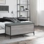 vidaXL Banco con almacenaje madera ingeniería gris Sonoma 102x42x45 cm vidaXL Banco con almacenaje madera ingeniería gris Sonoma 102x42x45 cm