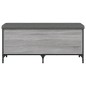 vidaXL Banco con almacenaje madera ingeniería gris Sonoma 102x42x45 cm vidaXL Banco con almacenaje madera ingeniería gris Sonoma 102x42x45 cm