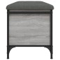vidaXL Banco con almacenaje madera ingeniería gris Sonoma 102x42x45 cm vidaXL Banco con almacenaje madera ingeniería gris Sonoma 102x42x45 cm